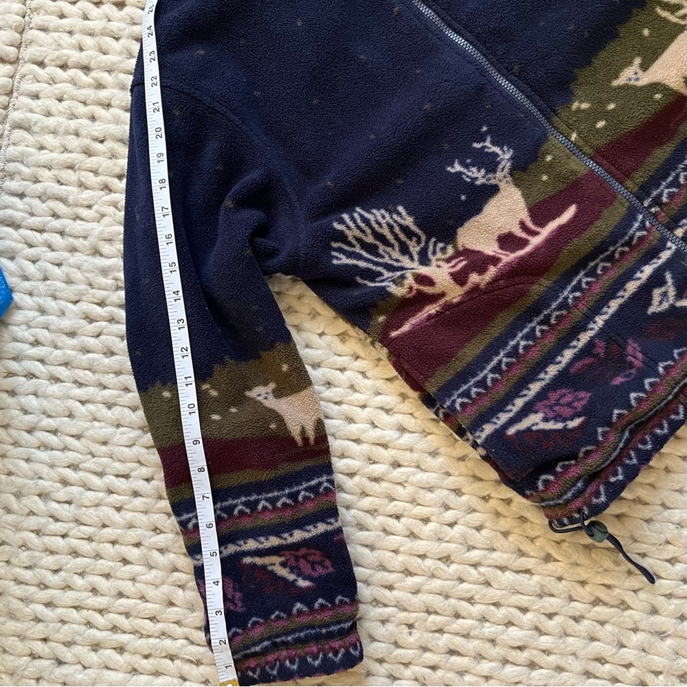 Vintage Northern Reflections Reversible Fleece Jacket with Deer Pattern | small - Picture 11 of 15